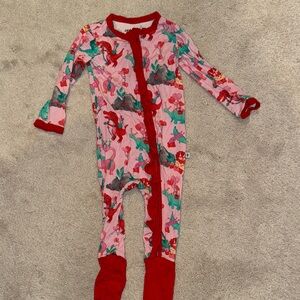 Birdie Bean 3-6 months valentine Dino’s One Piece zippy Pajama